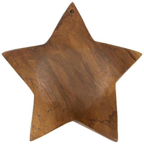 Decorazione Bintang Stella In Teak Riciclato Da Appendere Pezzo Unico - Foto 1