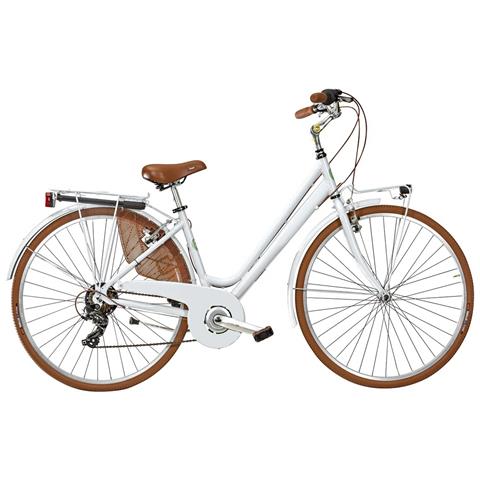Bici Donna Telaio Alluminio Linea Vintage Misura 28 Bicicletta Cambio 6v City Bike Vintage Completa Accessori Dettagli Marroni - 44 Azzurro Pastello - Foto 2