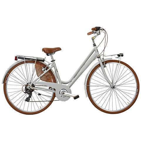 Bici Donna Telaio Alluminio Linea Vintage Misura 28 Bicicletta Cambio 6v City Bike Vintage Completa Accessori Dettagli Marroni - 44 Azzurro Pastello - Foto 3