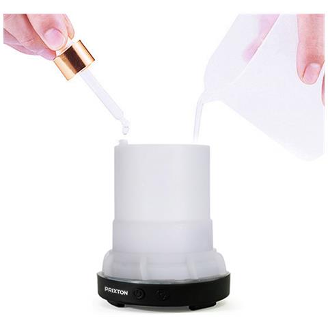 Umidificatore Zen 100 ml, Diffusore di Aromi con Oli Essenziali, 5 Modalità di Nebulizzazione, Silenzioso 35 dB, Luce LED 7 Colori, Telecomando e USB C, Nero - Foto 4