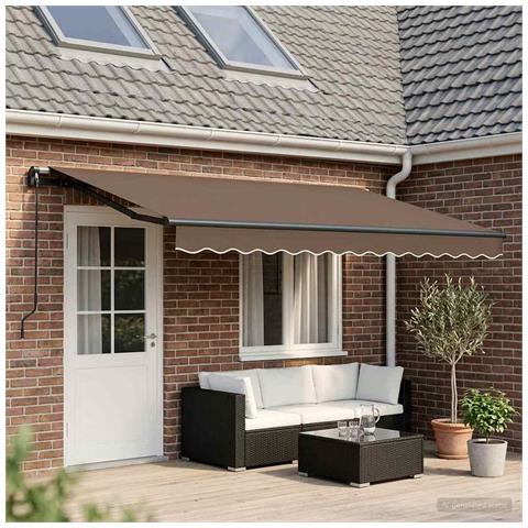 Tenda retrattile Tortora 500 × 300 cm Poliestere e Alluminio - Foto 2