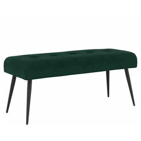 Panchina con bottoni imbottiti Verde Scuro 110 x 40 x 46 cm - Foto 1