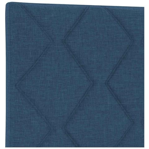 Letto box spring con materasso Blu 90 x 200 cm Tessuto - Foto 10