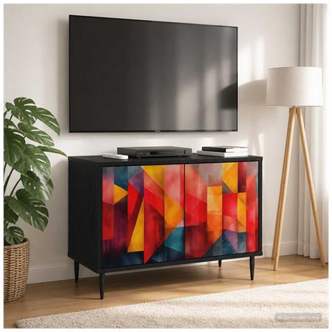 Mobile TV HEESCH 69 x 33 x 50,5 cm Rovere Nero - Foto 2