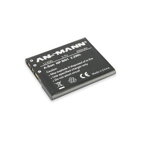 Batteria Ricaricabile A-Son NP BN1 per Fotocamera Digitale Nera 600 mAh / 2.2 Wh 3.7 V Litio-Ion 1400-0009 - Foto 1