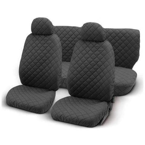 Coprisedili per Auto Trapuntato Made in Italy Fodera Universale Grigio Scuro - Foto 1