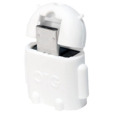 IDATA UOTG-U2-WH - Adattatore USB 2.0 OTG MicroB M / A F per Smartphone / Tablet Bianco - Foto 1