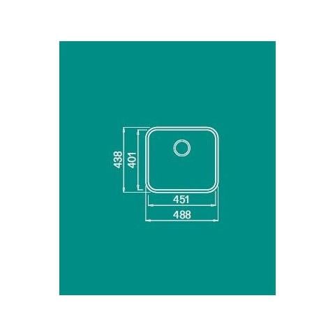 Lavello Space450 Satinato 48x44 Sottotop R50 - Foto 2