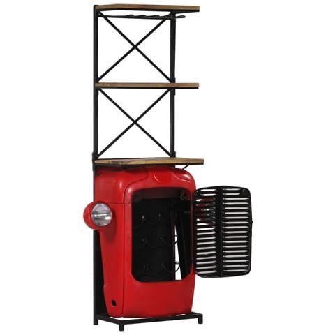 Cantinetta per Vini a Trattore 49x31x172 cm Massello di Mango - Foto 10