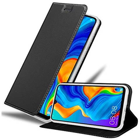 Custodia Libro Per Huawei P30 Lite In Classy Nero - Con Vani Di Carte, Funzione Stand E Chiusura Magnetica - Portafoglio Cover Case Wallet Book Etui Protezione - Foto 1