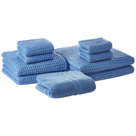 Set Di 9 Asciugamani In Cotone Blu Areora - Foto 14