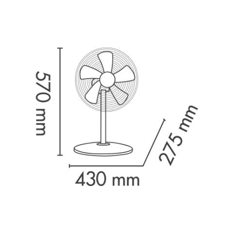 Ventilatore da Tavolo Tablo Evo Diametro 40 cm Colore Nero - Foto 5