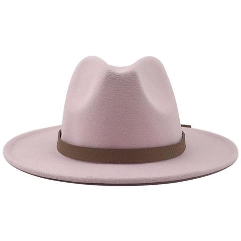 SLOWMOOSE - Cappellino / Uomo Classico A Cloche Floscio In Feltro A Tesa  Larga Autunno / Inverno [ rosa / 58-61 Cm] - ePRICE