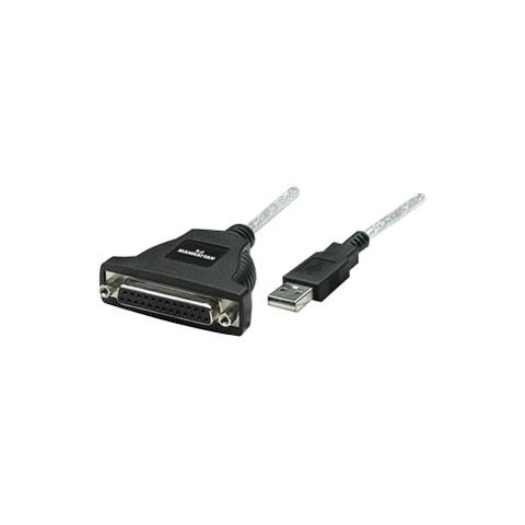336581 1x USB A 1x DB-25 Nero, Argento cavo di interfaccia e adattatore - Foto 1