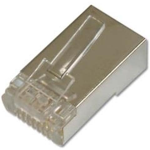 Connettore Plug 8 Poli Schermato Cat. 6 Rj45 Con Inseritore per Cavo Rete Flessibile - Foto 2