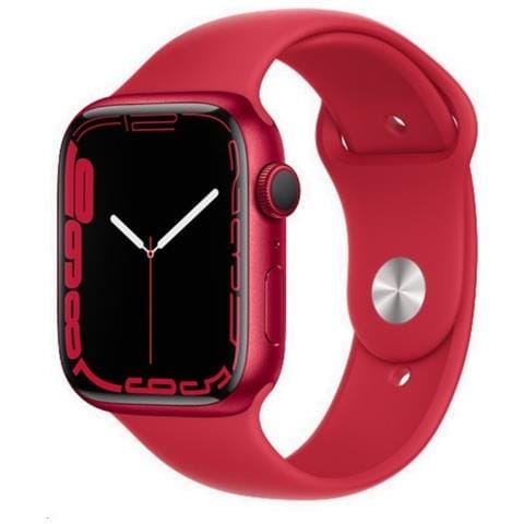 Watch Series 7 GPS, 45mm Cassa in Alluminio con Sport Band Rosso - Foto 1