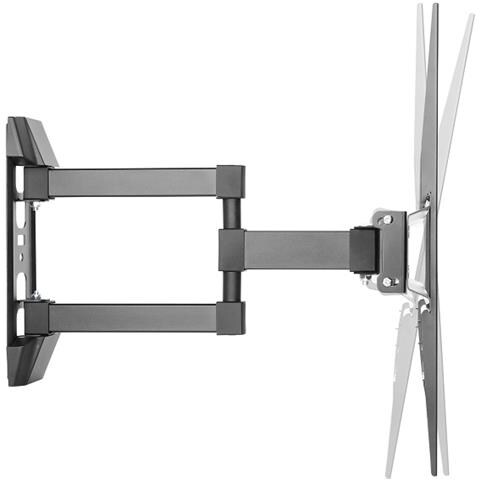 247 Supporto da Parete Inclinabile 3 Orientabile con 2 Snodi per Monitor con Portata 35 Kg e Vesa Fino a 400x400mm Colore Nero - Foto 1