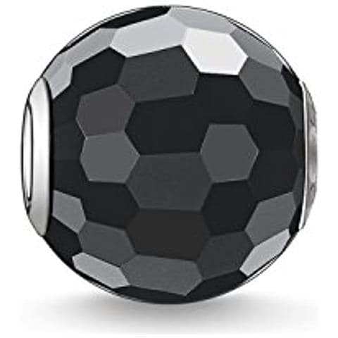 Karma Beads, Unisex, Bead Ossidiana Sfaccettata, Argento Sterling 925 - Foto 1