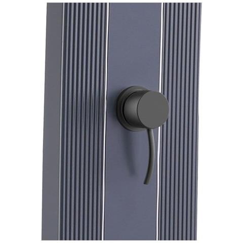 Lea Grigia Doccia A Riscaldamento Solare Curva In Alluminio Con Lavapiedi Grigia - Foto 2