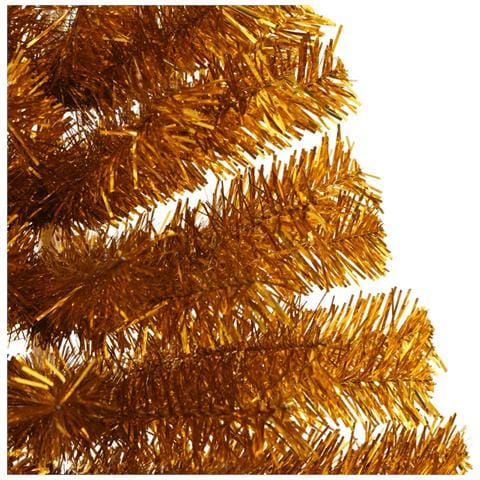 Albero di Natale Artificiale a Metà con Supporto Oro 180 cm PET - Foto 2
