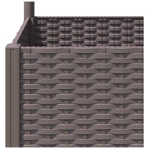 Fioriera da Giardino con Graticcio Marrone 120x40x136 cm in PP - Foto 2