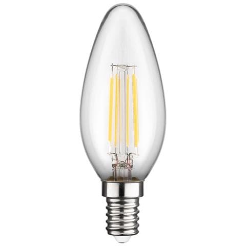 Lampadina Led Candela E14 Bianco Caldo 4w Filamento Classe E - Foto 1