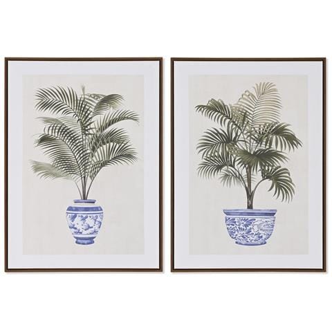 Quadro Home Esprit Palme Coloniale 60 X 4 X 80 Cm (2 Unità) - Foto 1