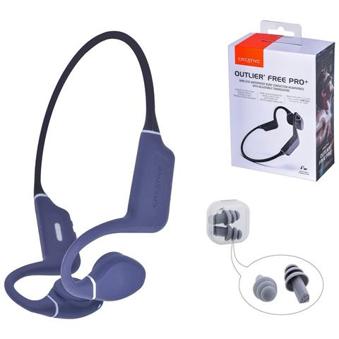 Creative Labs Outlier Free Pro Plus Auricolare Wireless Passanuca Musica Bluetooth Nero, Blu - Foto 1