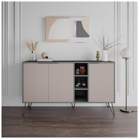 Madia Clara Antracite 3 Ante Tortora 142x35,5x83h - Foto 1