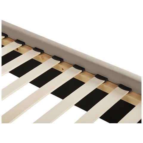 Letto Con Rete A Doghe Velluto Tortora 180 X 200 Cm Ayette - Foto 8