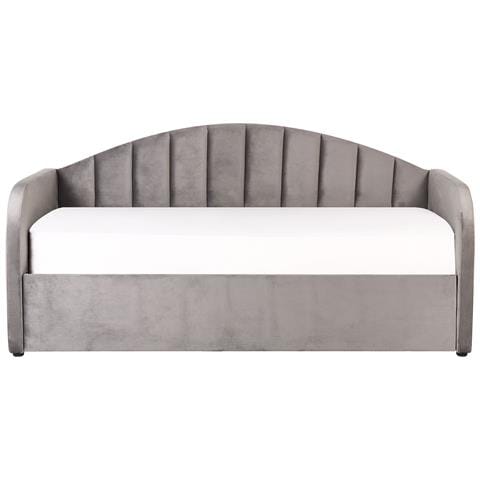 Letto Estraibile Velluto Eyburie 90 X 200 Cm Grigio - Foto 2