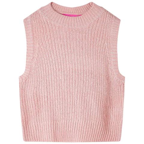 Gilet Da Bambina Lavorato A Maglia Rosa Chiaro 128 - Foto 1