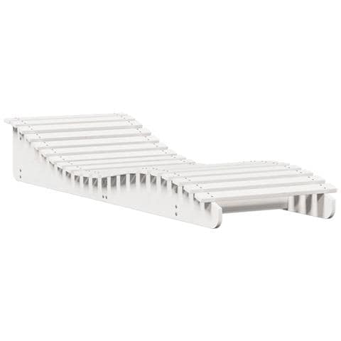 Lettino Prendisole Bianco 205x70x31,5 cm in Legno Massello Pino - Foto 2