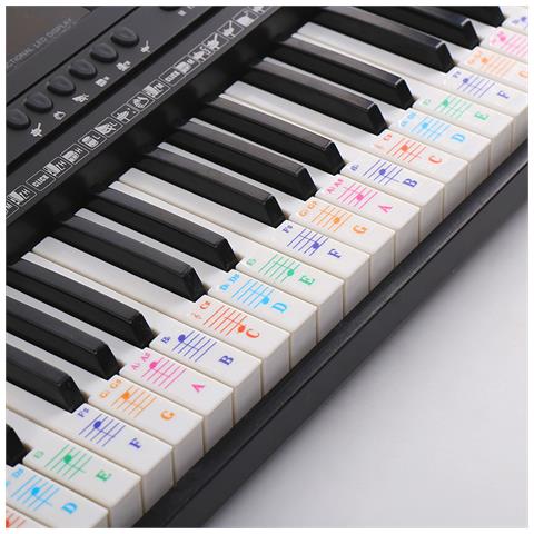 Qt005 Adesivi Per Tastiera Di Pianoforte - Decalcomanie Colorate Per Tastiera - Foto 4