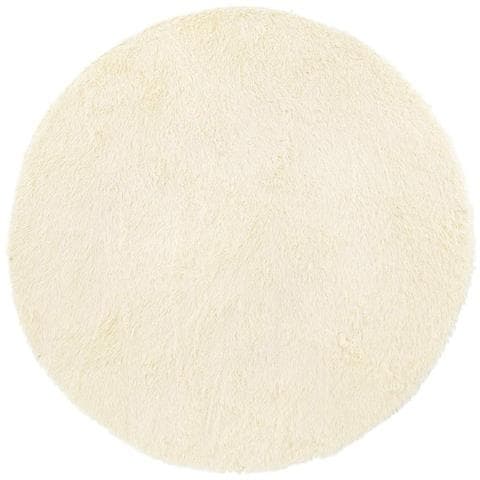 Tappeto Shaggy A Pelo Lungo Navarra Crema 100x100 Cm Poliestere - Foto 2