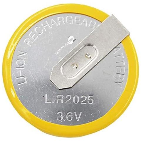 Lir2025 Batteria 3,6v Bottone Pila Da Saldare 180° Compatibile Con Bmw - Foto 2