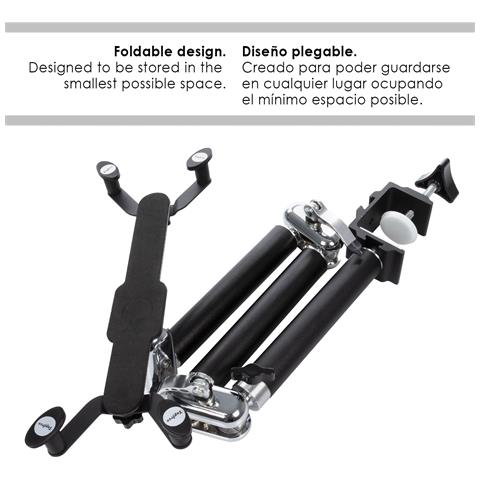 Supporto Multiposizione Allungabile Per Tablet 79x24x6 Cm. Colore Nero - Foto 7