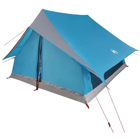 Tenda Familiare A-Frame 7 Persone Blu Impermeabile - Foto 1