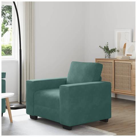 Divano Sedia Verde Scuro 60 cm Velluto - Foto 2