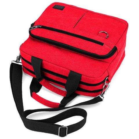 8434847038957 borsa per laptop 34,3 cm (13.5") Valigetta ventiquattrore Nero, Rosso - Foto 4