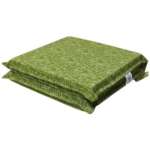 Set 2 Cuscini Per Sedie Cucina Con Laccetti, Copri Sedia Sfoderabili E Lavabili, Rivestimento Tessuto Loneta, Made In Italy (2 Amalfi Verde) - Foto 1