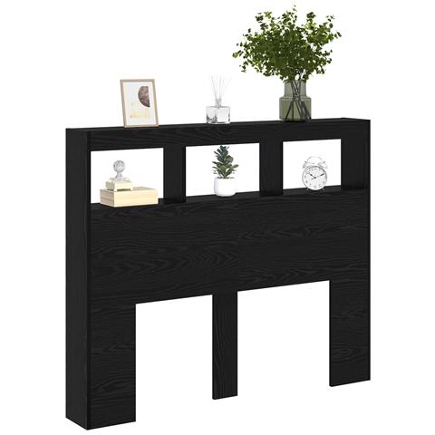 Testata in Rovere Nero Rovere Nero Legno ingegnerizzato 120 x 17 x 102 cm - Foto 1
