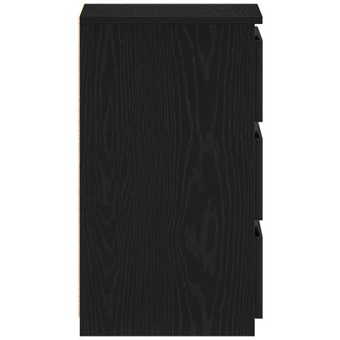 Comodini 2 pz Nero Rovere 40x35x62,5 cm Legno ingegnerizzato - Foto 9