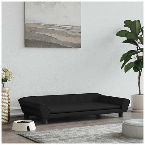 Lettino per Cani Nero 100x50x21 cm in Velluto - Foto 2