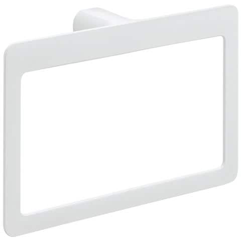 Portasalviette Ad Anello Da Muro In Ottone E Cromall Pi70 Serie Pirenei Bianco Opaco - Foto 1