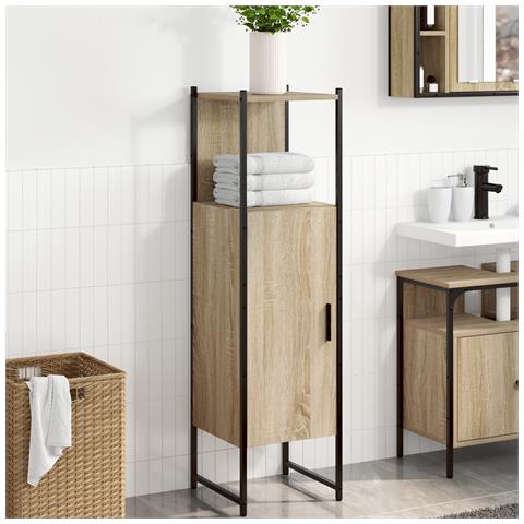 Cabinet Alto per Dispensa Rovere Chiaro Legno ingegnerizzato - Foto 2