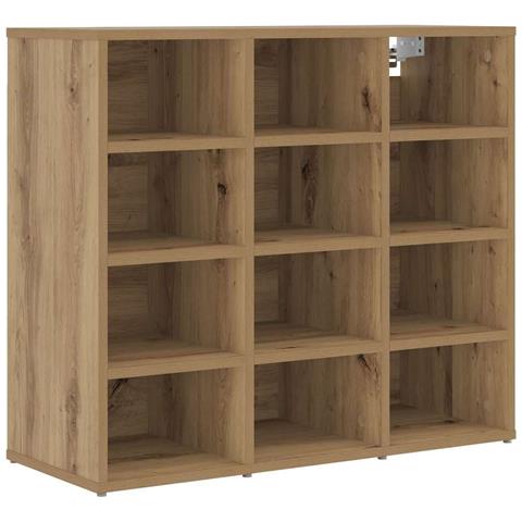 Scarpiera con lo scaffale rovere artigianale 77.5 x 30 x 67 cm - Foto 1