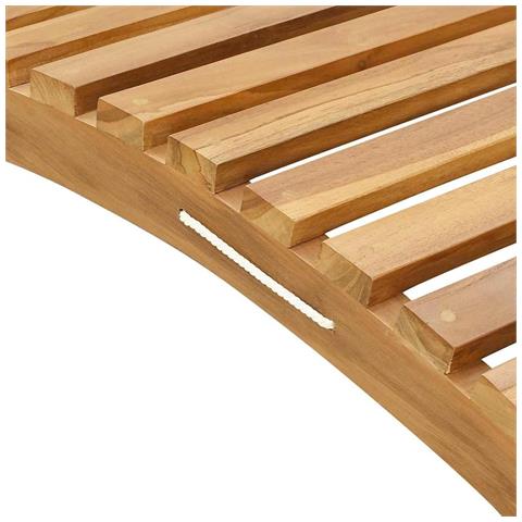 Lettino da sole Marrone 184 x 55 x 59 cm Legno di teak solido - Foto 9