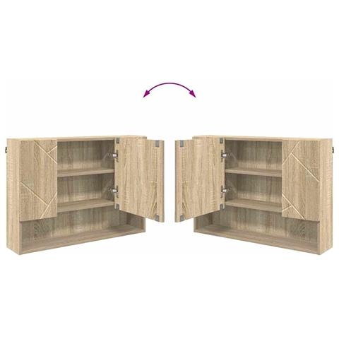 Set di mobili per il bagno con cassetto 2 pcs rovere sonoma - Foto 9