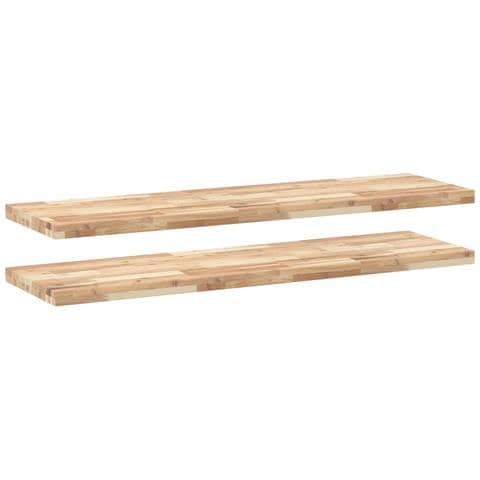 Mensole da Parete 2 pz 140x40x4 cm Legno Acacia Non Trattato - Foto 1